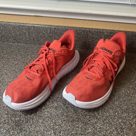 Hoka One One Carbon X 2 Shoe Men 13D Running Lightweight Athletic Trainer Orange - Picture 3 of 11
